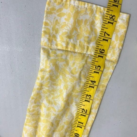 J Crew Yellow Small Leaf Print Button Up Top - Picture 7 of 12